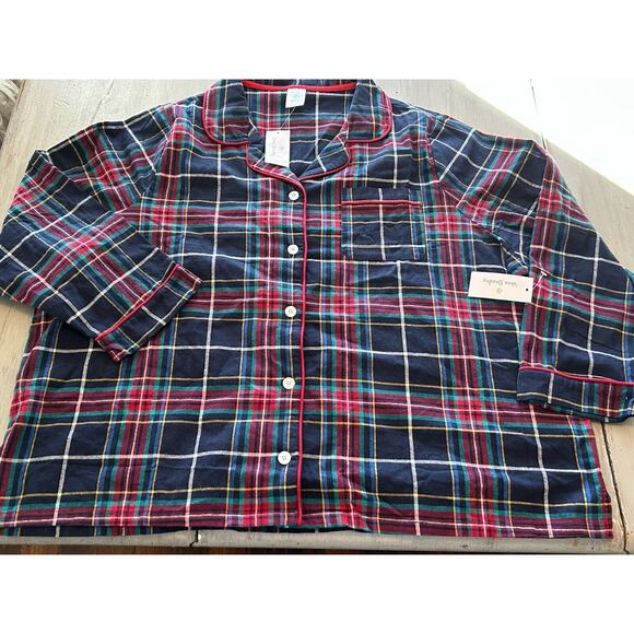 NWT Vera Bradley Blue Red Green Tartan Plaid Flannel Pajama Set 100% Cotton 3X - Picture 4 of 16